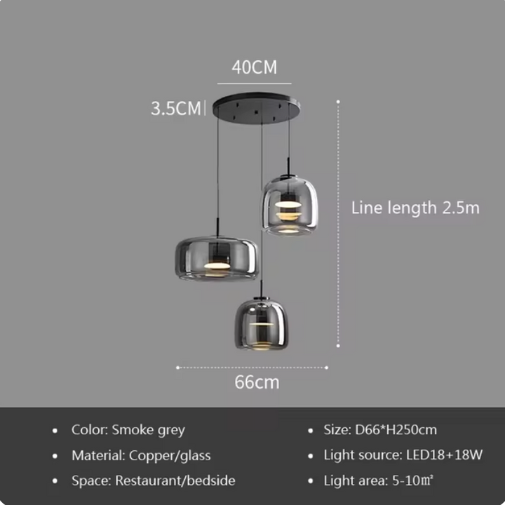 Astrid - nowoczesna nordycka szklana lampa wisząca