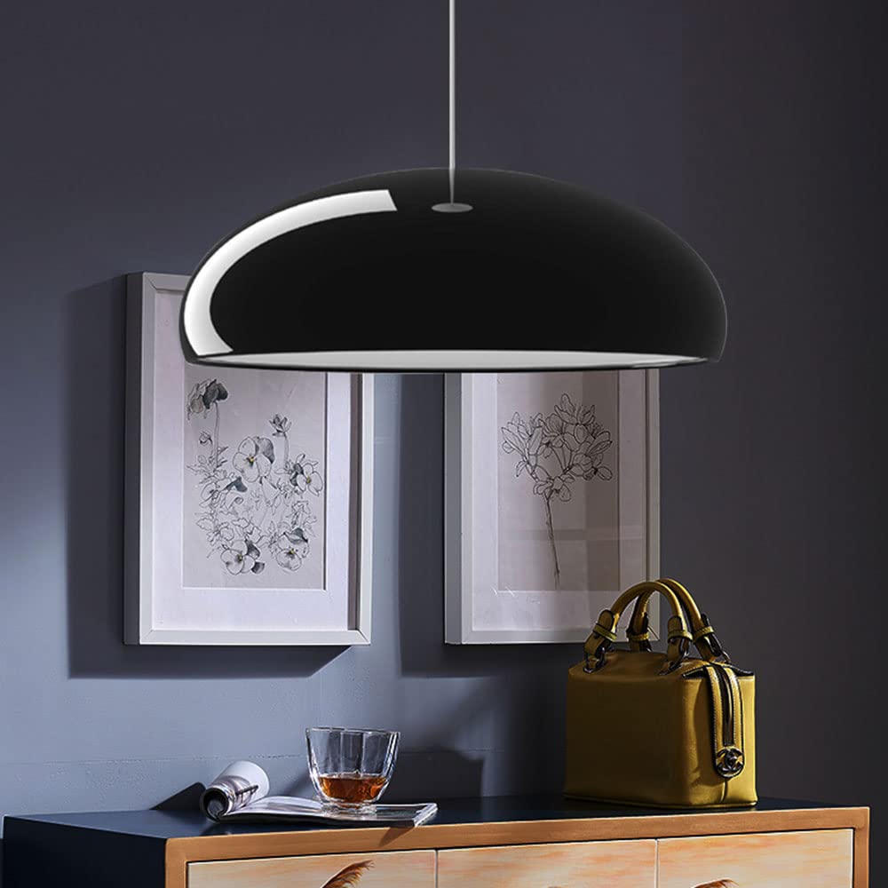 Arisha Nowoczesna lampa wisząca LED, czarny metal, do salonu/sypialni