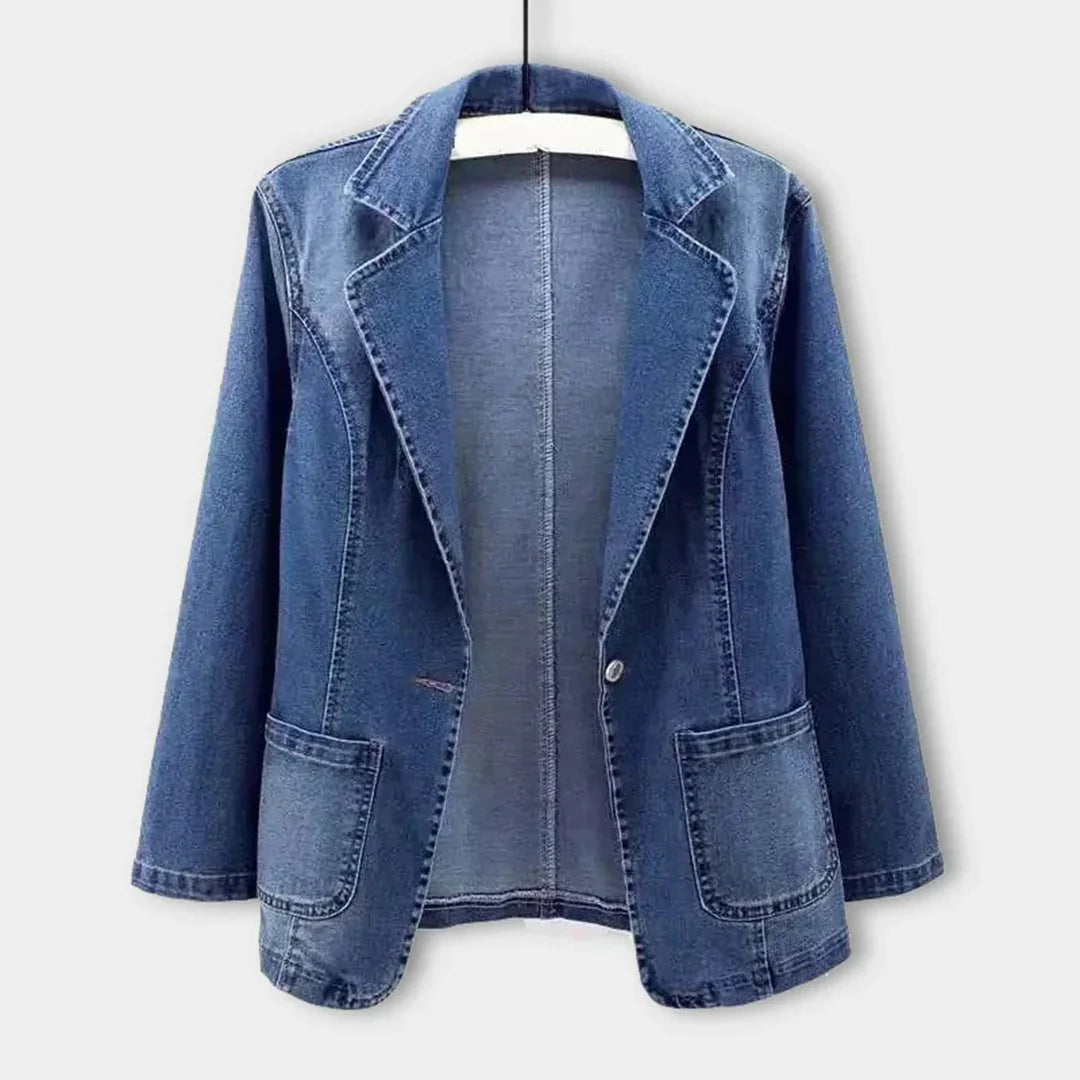 UrbanEdge – Denim Blazer z Klasycznym Fitem