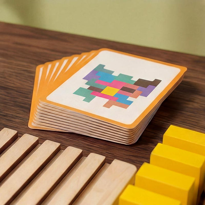 Drewniana gra logiczna Tetris - łamigłówka, która rośnie razem z twoim dzieckiem
