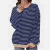 Oversized Striped Long Sleeve T-Shirt dla Kobiet