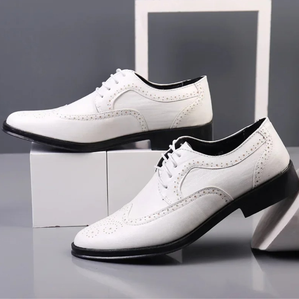 Męskie Skórzane Buty Oxford na Formalne Okazje
