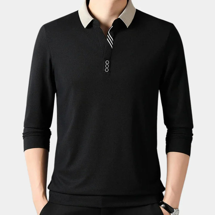Casual Długirekawowy Polo dla Mężczyzn