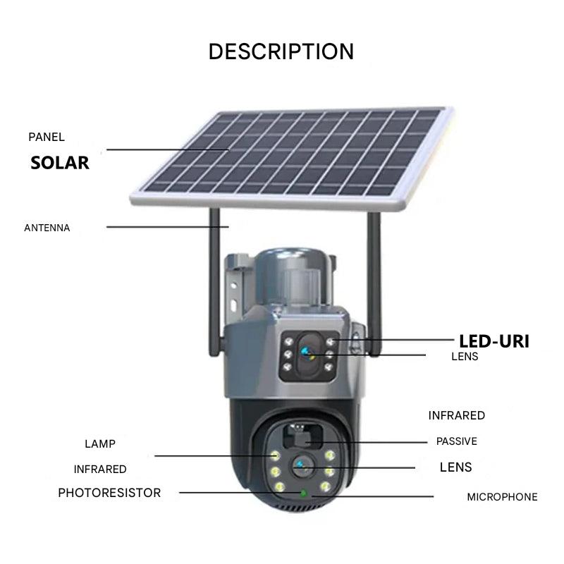 Bezprzewodowa kamera bezpieczeństwa 4K z panelem solarnym – DualGuard 4K