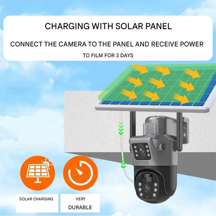 Bezprzewodowa kamera bezpieczeństwa 4K z panelem solarnym – DualGuard 4K