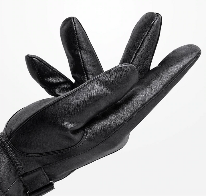 Męskie rękawiczki slim fit – na zimną pogodę, z zapięciem na zamek