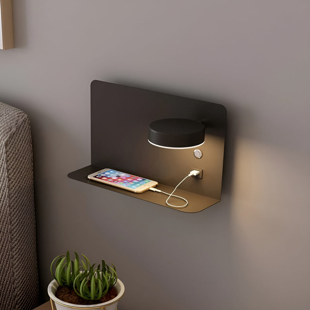 Lampa ścienna LED z ładowarką USB i przełącznikiem – GlowPort