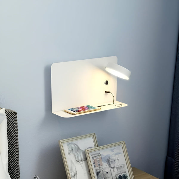 Lampa ścienna LED z ładowarką USB i przełącznikiem – GlowPort