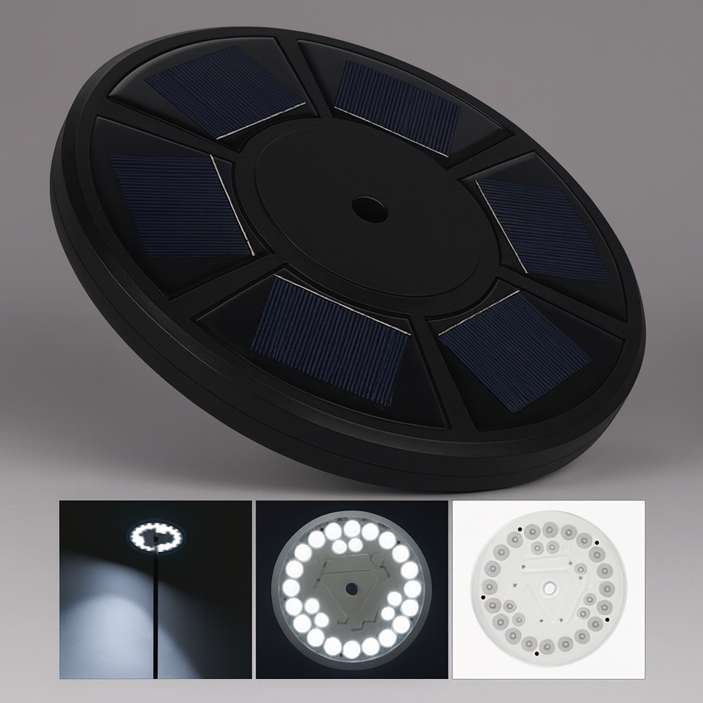 26 LED-ów Słoneczna Lampa na Maszt Flagowy