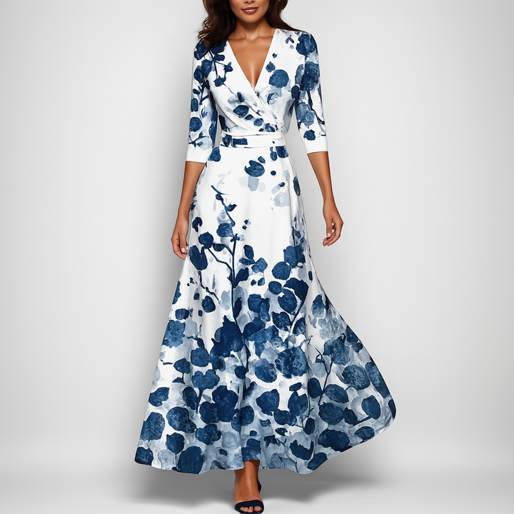 Letnia Boho Sukienka Maxi z Dekoltem V