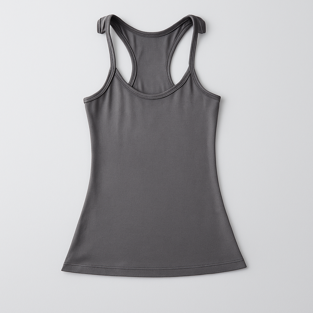 Damski Niewidoczny Ramie Ribbed Top