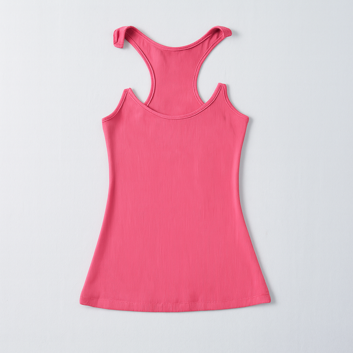 Damski Niewidoczny Ramie Ribbed Top