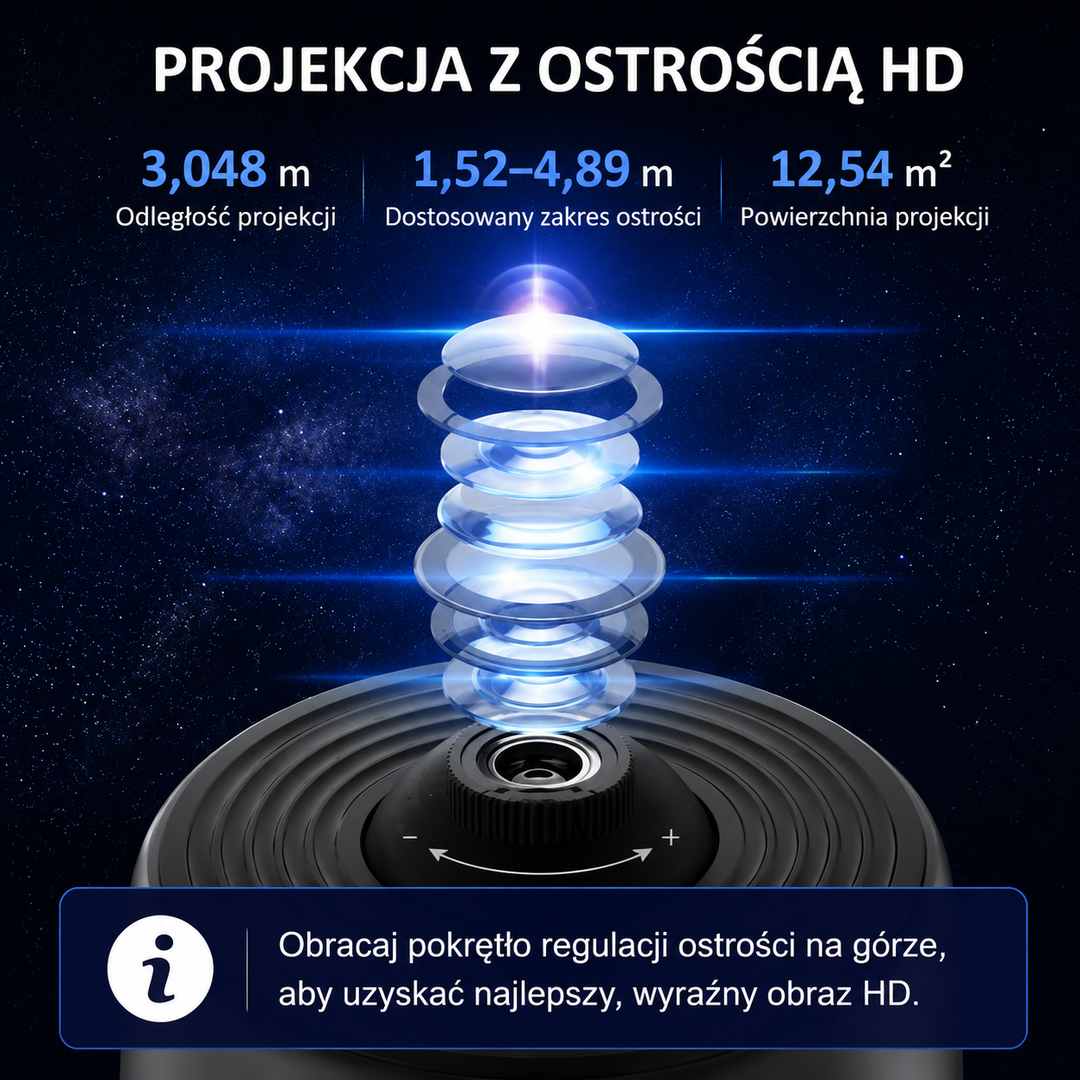 Projektor Galaktyki Orion – lampa nocna 13 w 1 z efektami LED