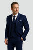 Męski formalny garnitur trzyczęściowy slim fit z kamizelką