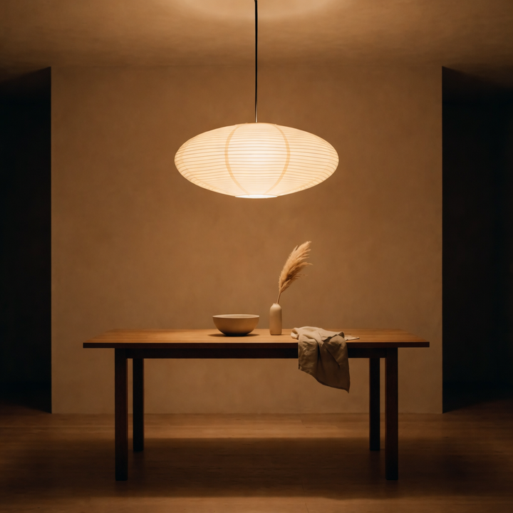 Papierowa lampa sufitowa LED Wabi