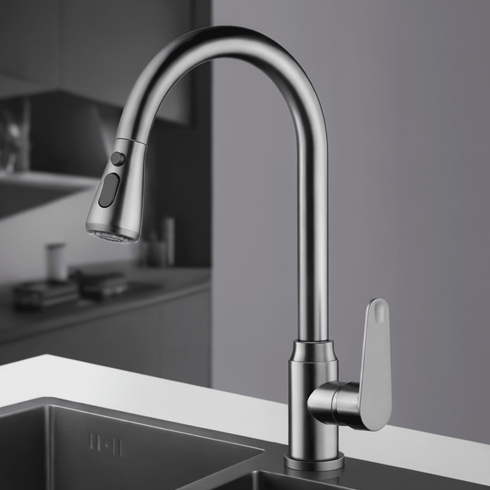 SWIVELUX – Elegancka bateria kuchenna z funkcją wyciągania i obrotem o 360°