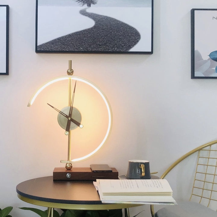 AuraTijd™ | Luksusowy lampa-zegar z ładowarką