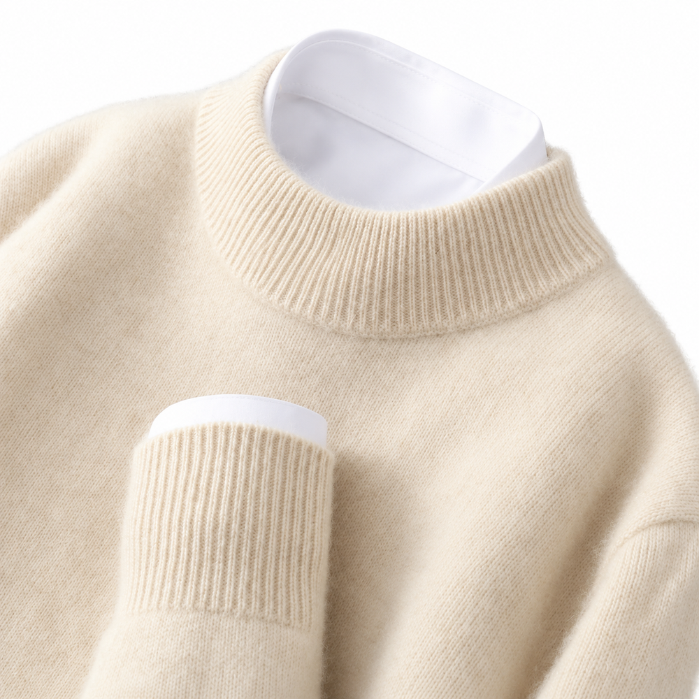 Damski sweter z kaszmiru ze stójką