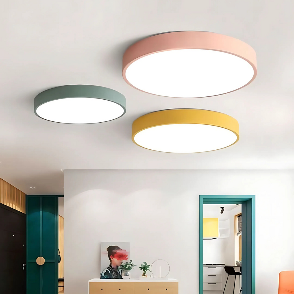 Drewniana lampa sufitowa Delos Scandi | Naturalna designerska lampa LED