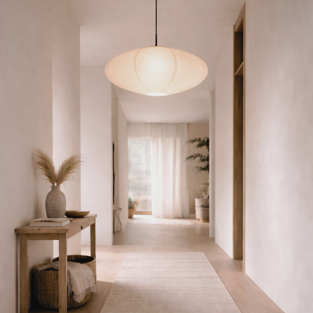 Papierowa lampa sufitowa LED Wabi