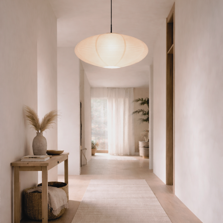 Papierowa lampa sufitowa LED Wabi