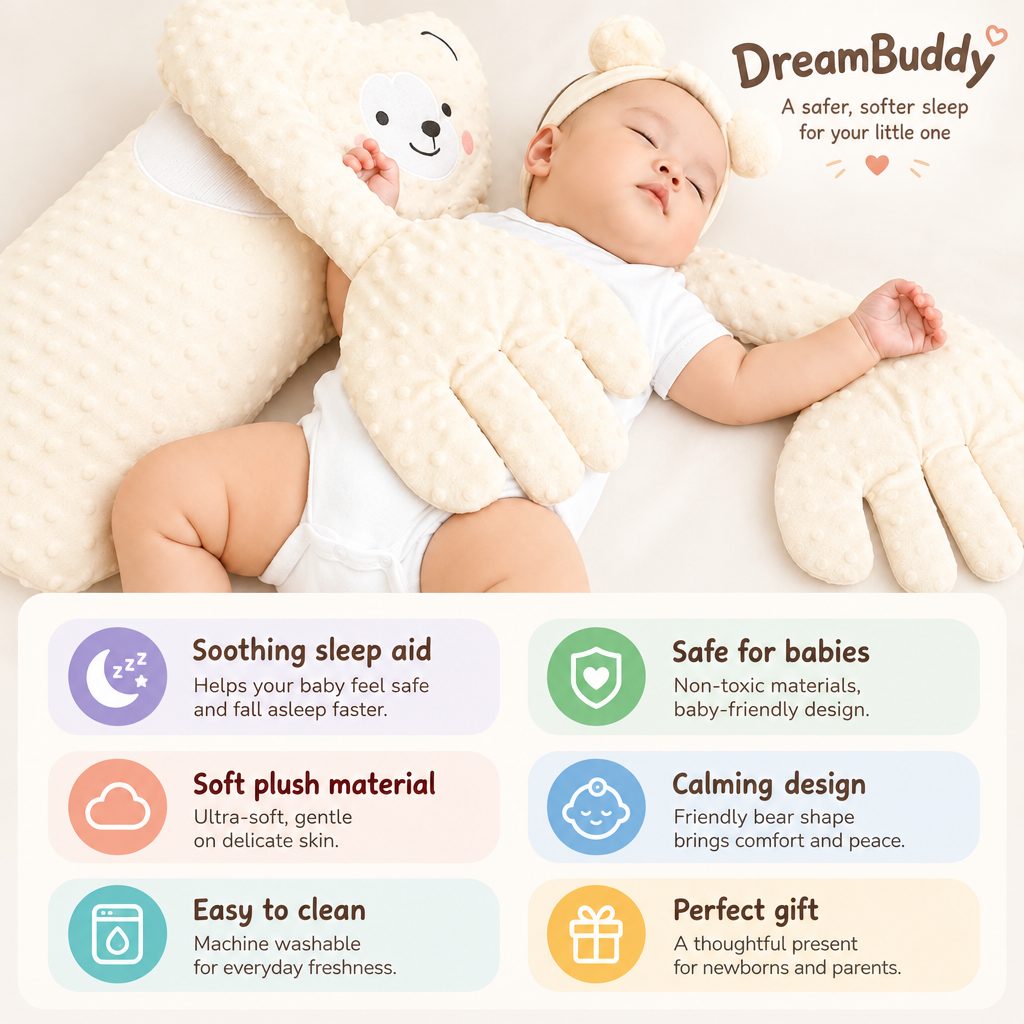 DreamBuddy – uspokajająca przytulanka do zasypiania dla niemowląt