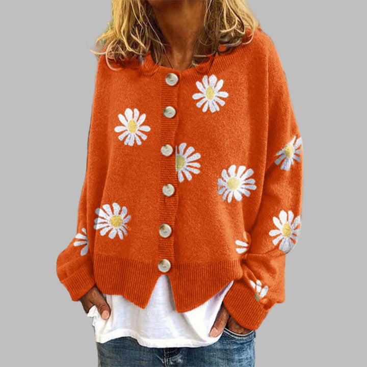 Sweter z Kwiatowym Wzorem dla Kobiet