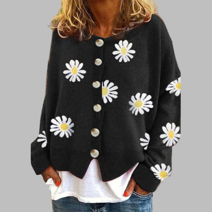 Sweter z Kwiatowym Wzorem dla Kobiet