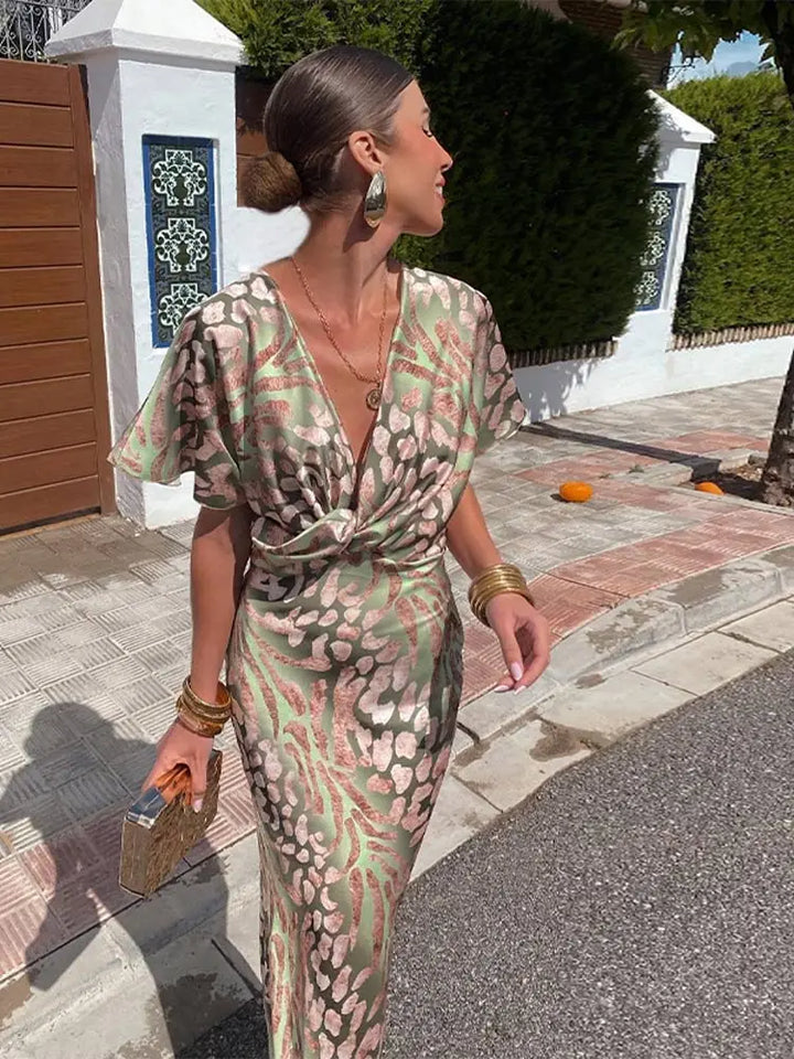 Kobieca Elegancka Sukienka Owijana Timeless & Flattering