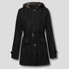 Elegancka parka damska z futerkiem syntetycznym