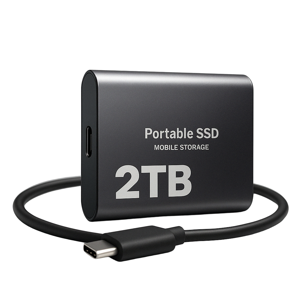 Zewnętrzny dysk SSD 2 TB – przenośny, odporny na wstrząsy, szybki dysk do przechowywania danych