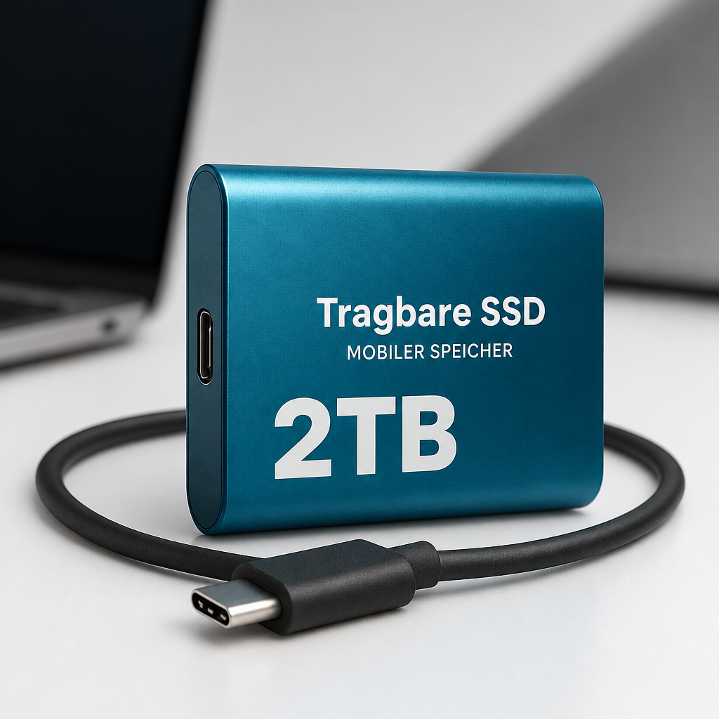 Zewnętrzny dysk SSD 2 TB – szybka pamięć, USB‑C, przenośny dysk