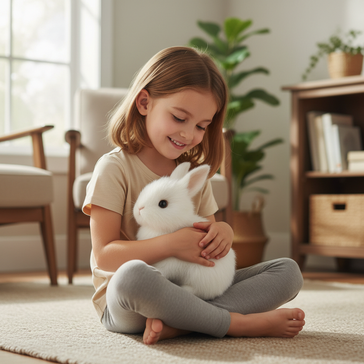 Interaktywny Pluszak BunnyLoom | Zabawka z realistycznym skaczącym królikiem dla dzieci