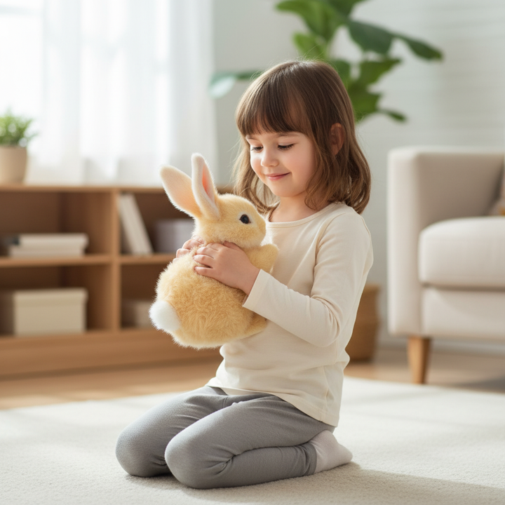 Interaktywny Pluszak BunnyLoom | Zabawka z realistycznym skaczącym królikiem dla dzieci