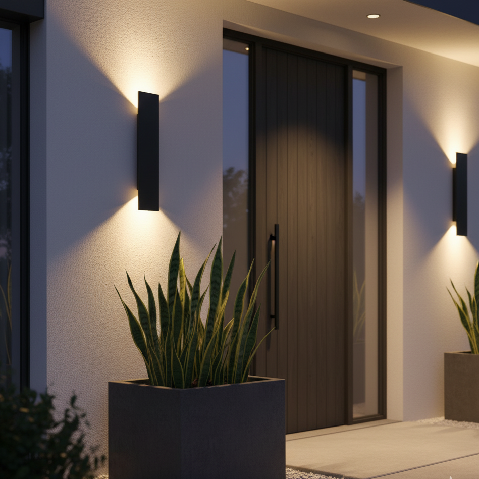 Wodoszczelny aluminiowy kinkiet zewnętrzny IP65 – nowoczesny kinkiet LED