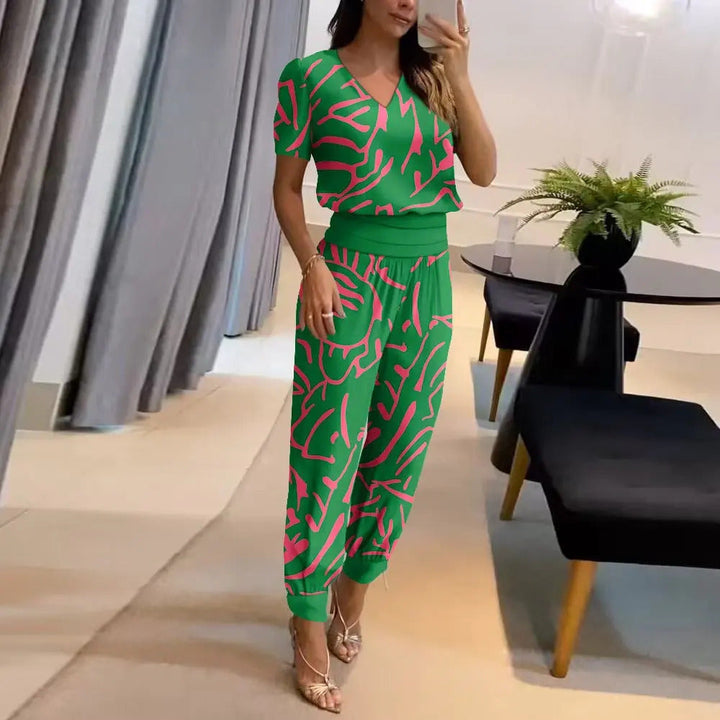 Tabea – Stylowy Printed Chic Jumpsuit dla Kobiet