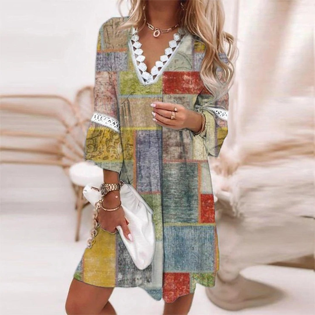 Sukienka Boho Lato z Detalami Szydełkowymi