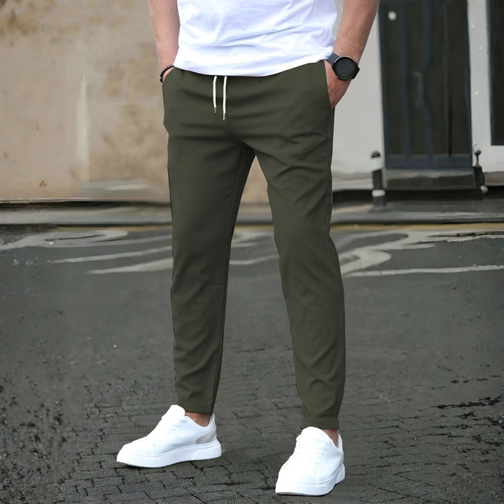 Męskie Spodnie Slim Fit z Sznurkiem