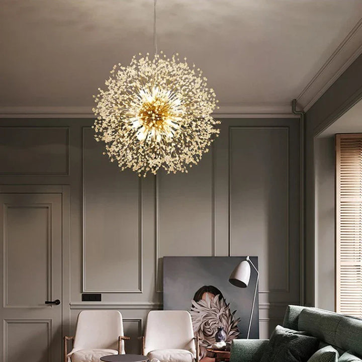 Ekskluzywny żyrandol z kryształami – elegancka lampa sufitowa do wyrafinowanych wnętrz