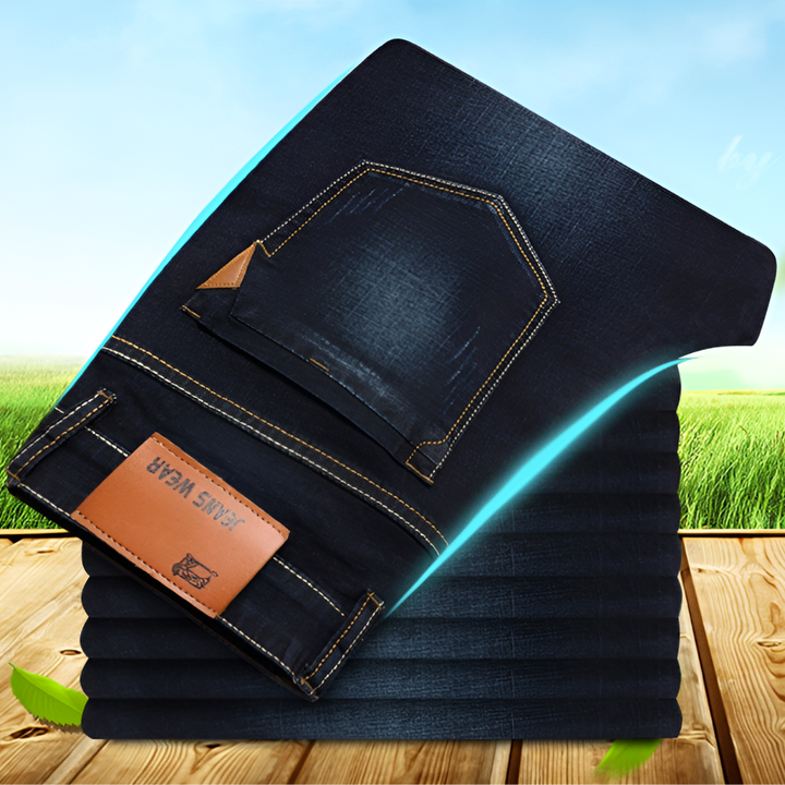 Męskie Dżinsy Proste - Trwały Denim