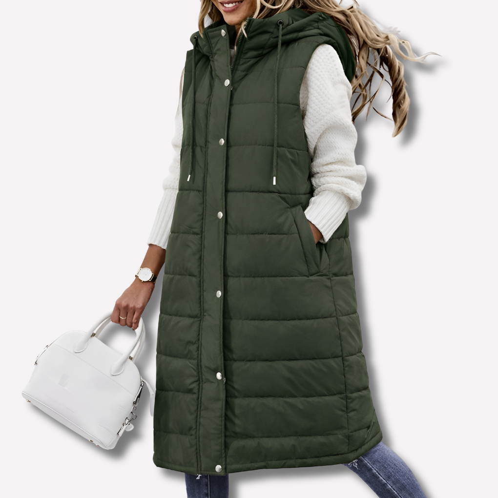 Damski Długi Kaptur Bodywarmer