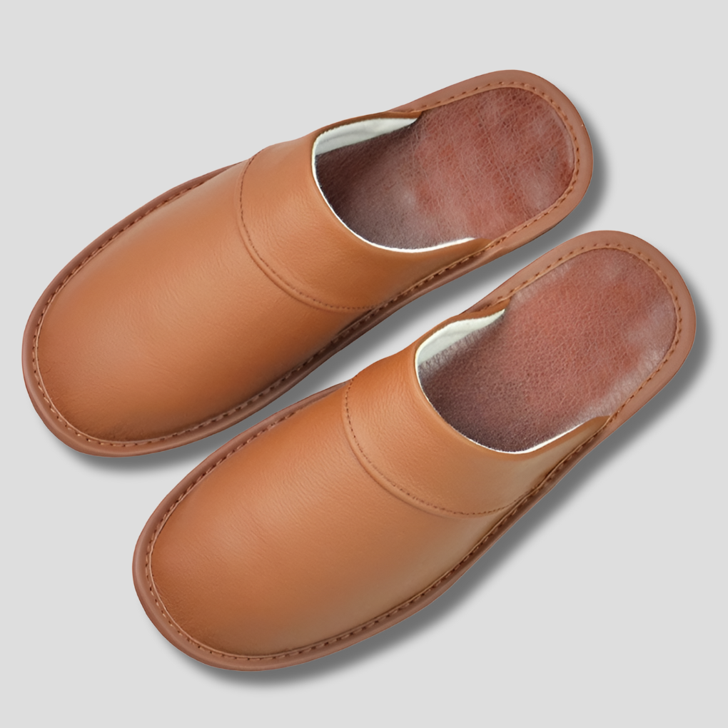 Męskie skórzane klapki