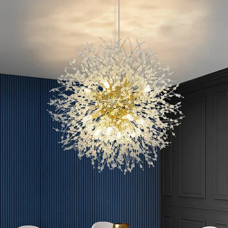 Ekskluzywny żyrandol z kryształami – elegancka lampa sufitowa do wyrafinowanych wnętrz