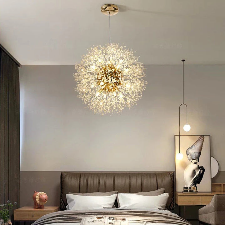 Ekskluzywny żyrandol z kryształami – elegancka lampa sufitowa do wyrafinowanych wnętrz