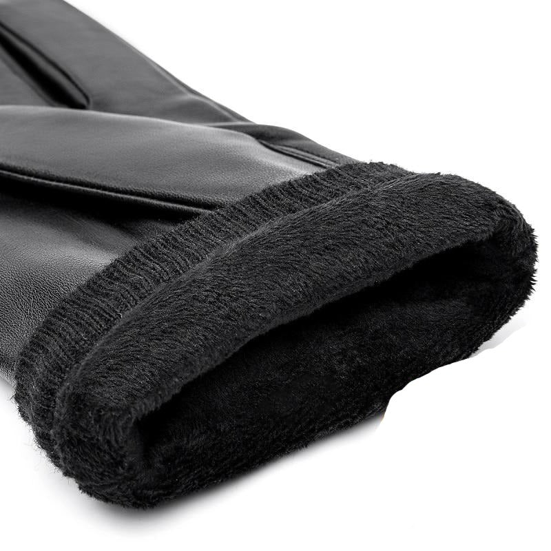 Męskie rękawiczki slim fit – na zimną pogodę, z zapięciem na zamek