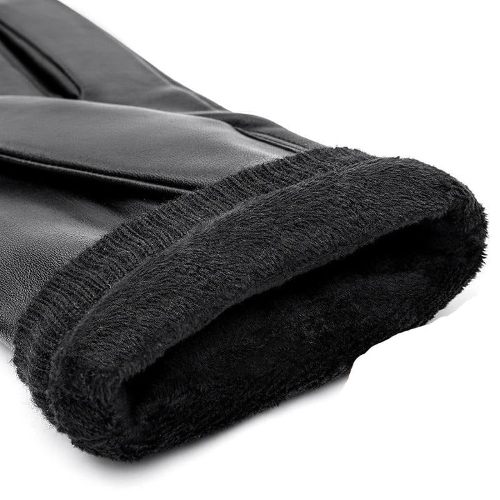 Męskie rękawiczki slim fit – na zimną pogodę, z zapięciem na zamek