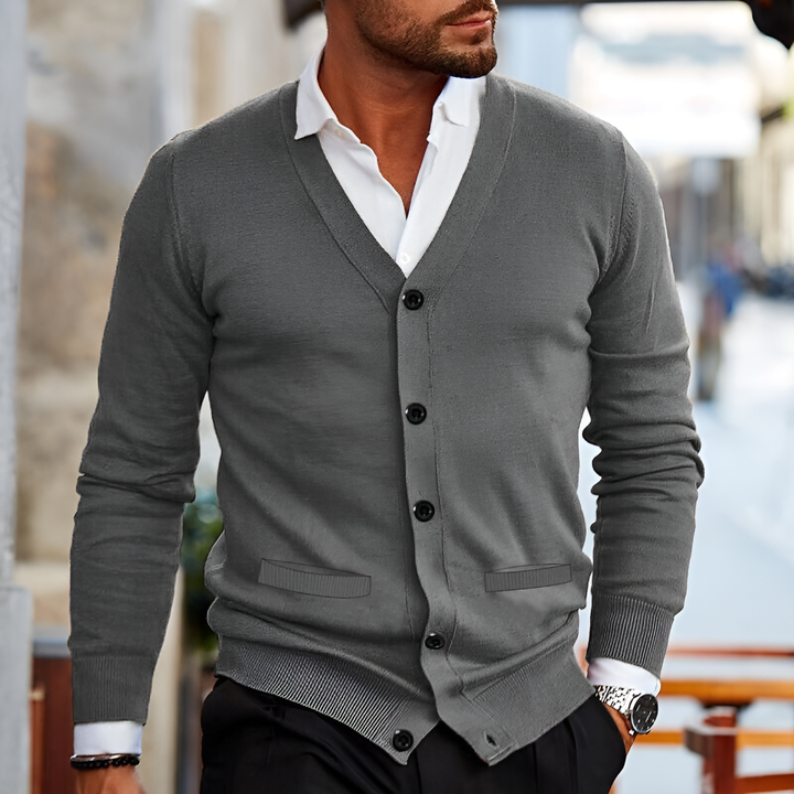Bawełniany Męski Cardigan w Casual Stylu