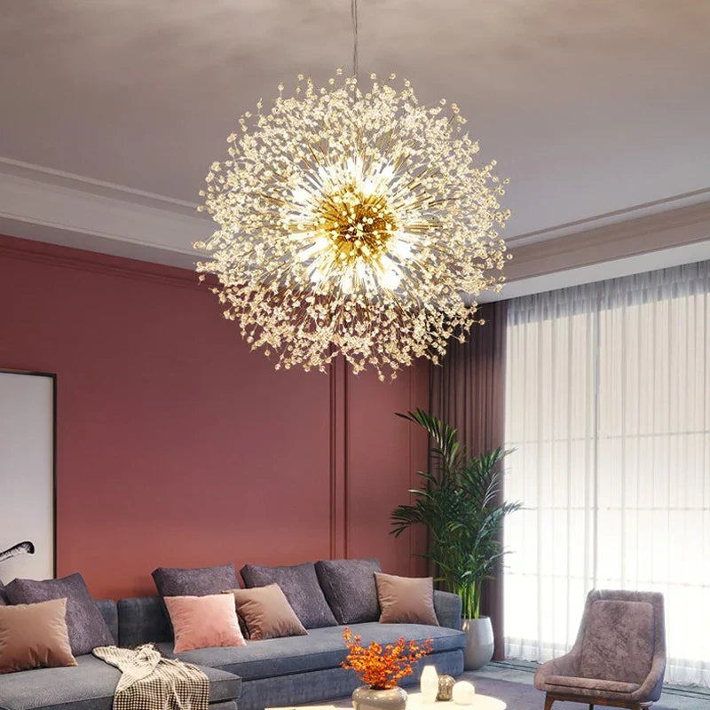Ekskluzywny żyrandol z kryształami – elegancka lampa sufitowa do wyrafinowanych wnętrz