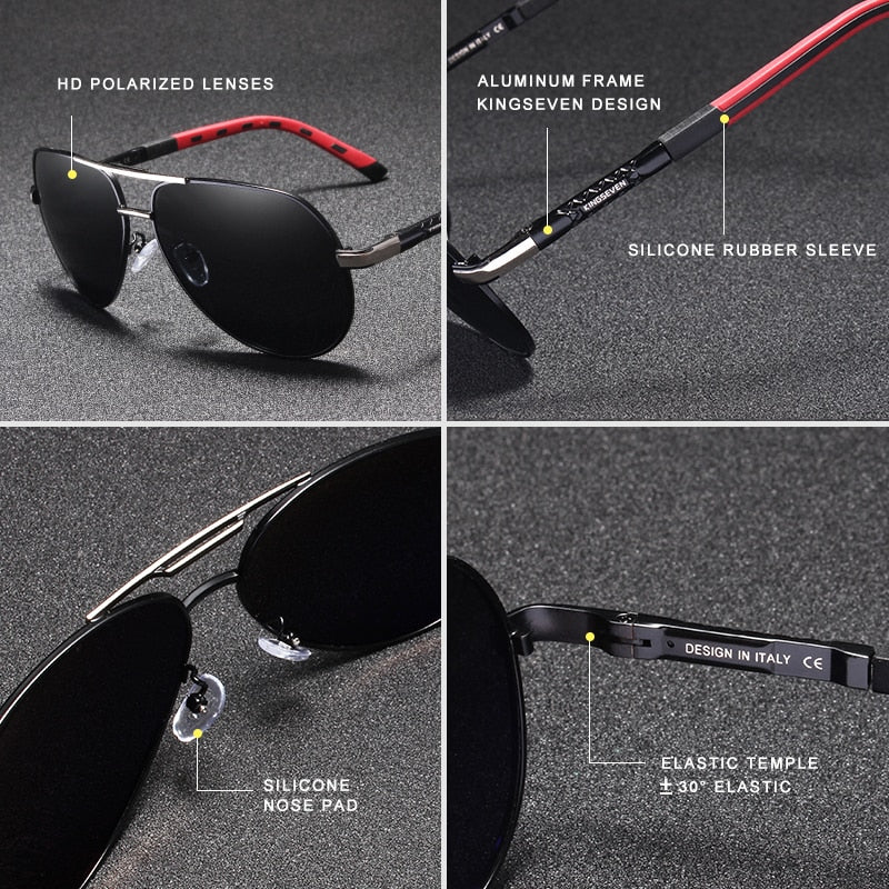 Polaryzacyjne okulary przeciwsłoneczne vintage z aluminium
