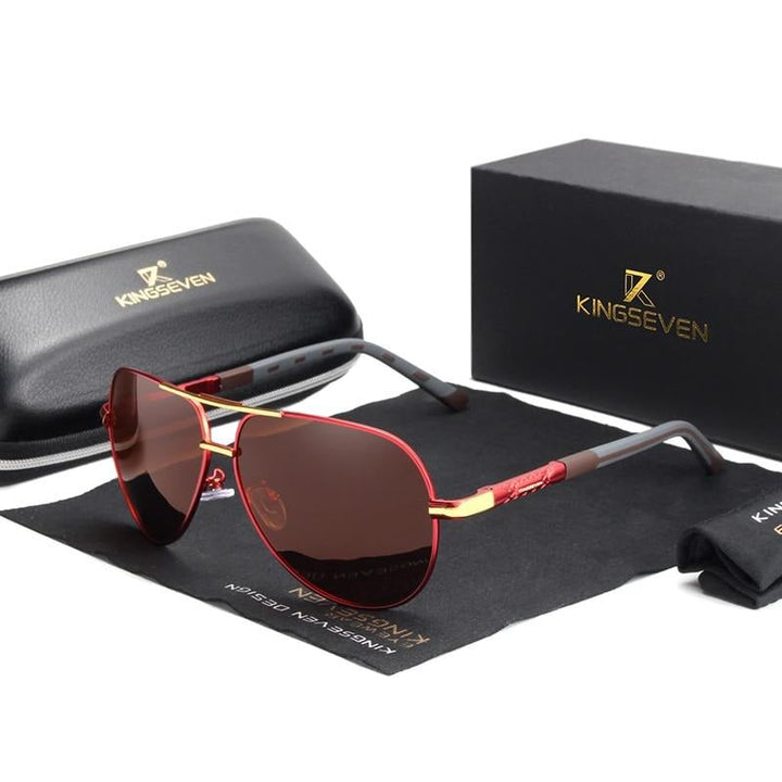 Polaryzacyjne okulary przeciwsłoneczne vintage z aluminium